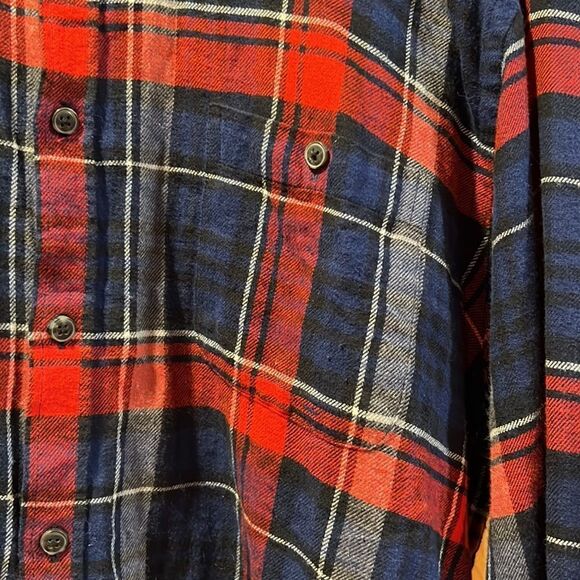 Cedar Wood State XXL (2xl) plaid flannel red blue - Picture 2 of 8